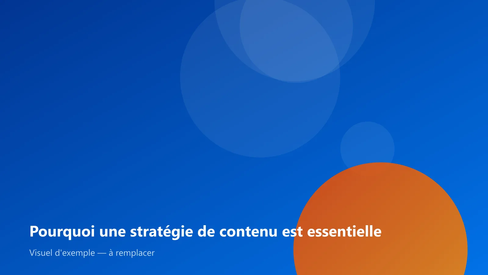 Pourquoi une stratégie de contenu est essentielle