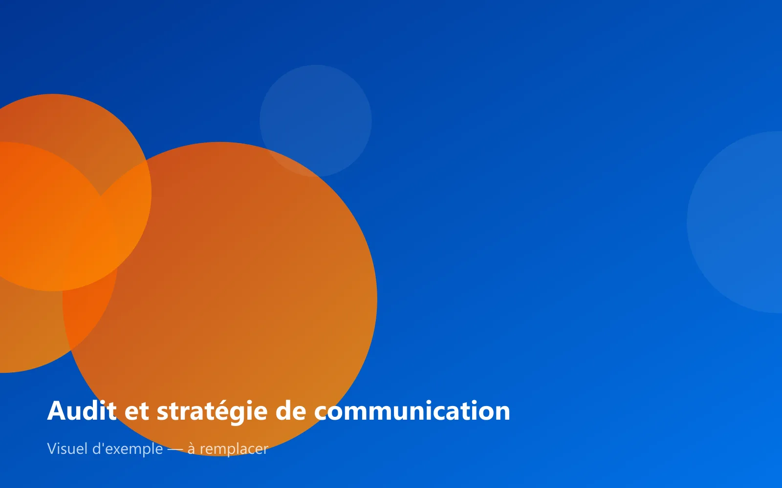Audit et stratégie de communication