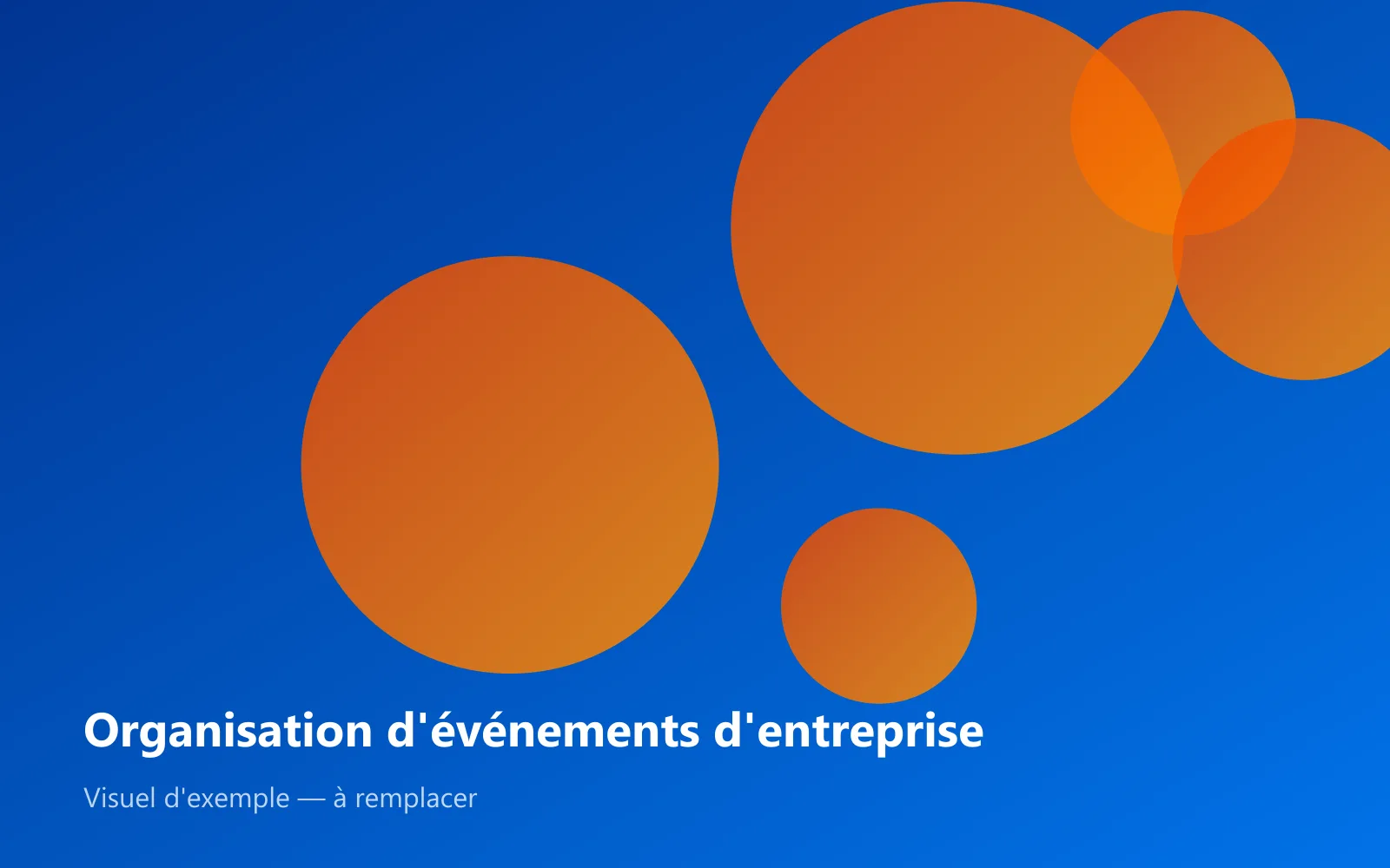 Organisation d'événements d'entreprise